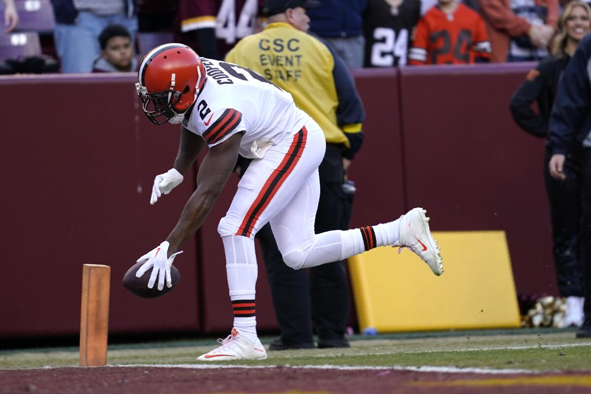 Amari Cooper shows value to Browns with 2 TDs vs Commanders - The San Diego  Union-Tribune