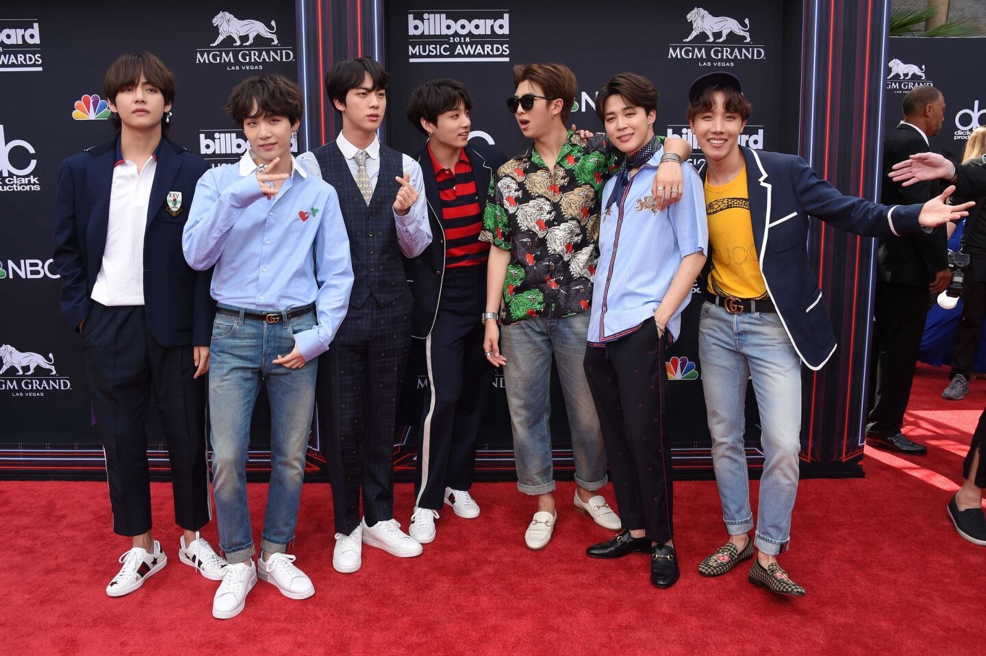 Boy band BTS attends the 2018 Billboard Music Awards 2018 at the MGM Grand Resort International in Las Vegas.