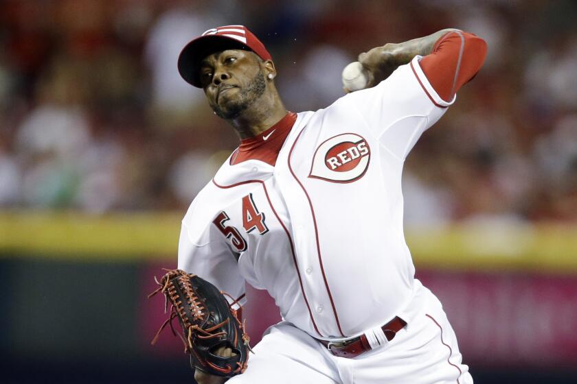 Reds closer Aroldis Chapman pitches during the 2015 MLB All-Star Game.