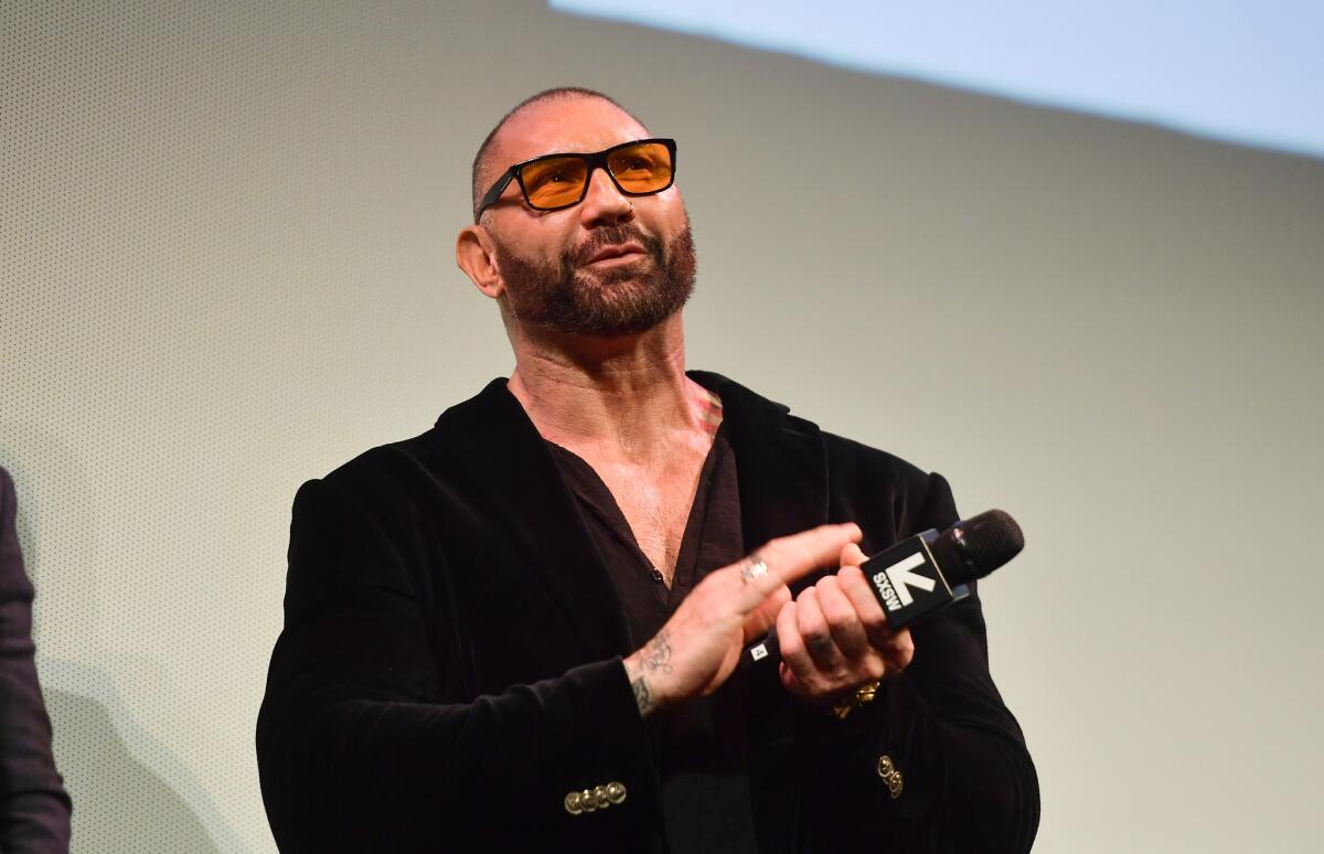 Dave Bautista attends the "Stuber" premiere at the 2019 SXSW Conference & Festivals at Paramount Theatre on March 13 in Austin, Texas.