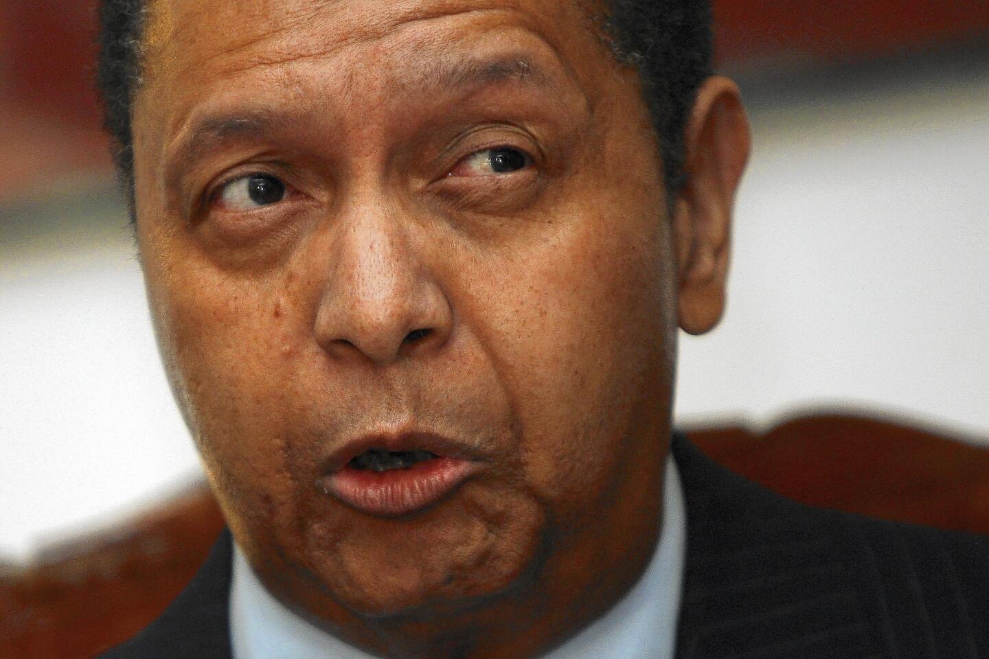 Former Haitian dictator Jean-Claude "Baby Doc" Duvalier speaks at a news conference in 2011, the year he returned from exile. He died Oct. 4 in Port-au-Prince at the age of 63.