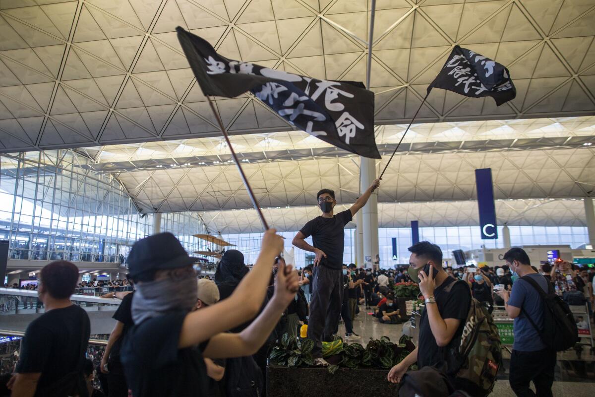 Hong Kong International Airport shuts down amid anti-government protests.