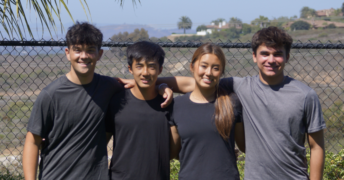 Passion for Soccer members (l-r): Jared LeTourneau, Jordan Luo, Jessica Luo, and Dylan Gigler