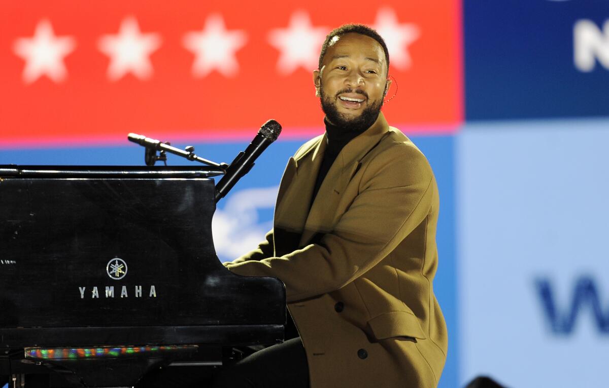 John Legend on piano