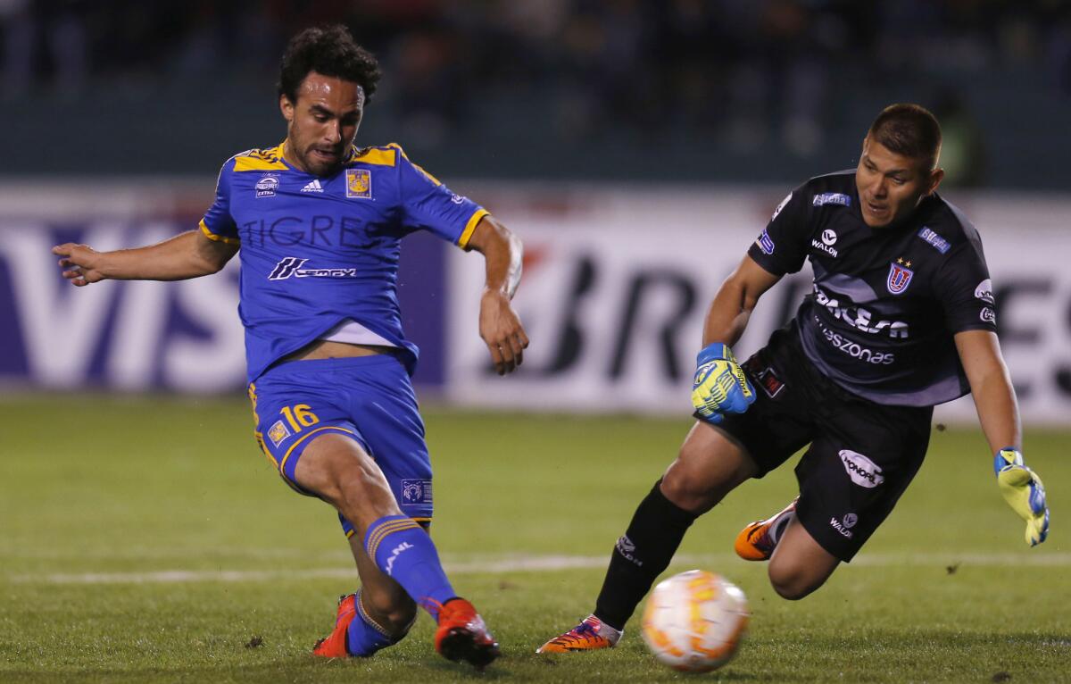 El jugador de Tigres, Enrique Esqueda, anotó en la victoria del equipo mexicano.