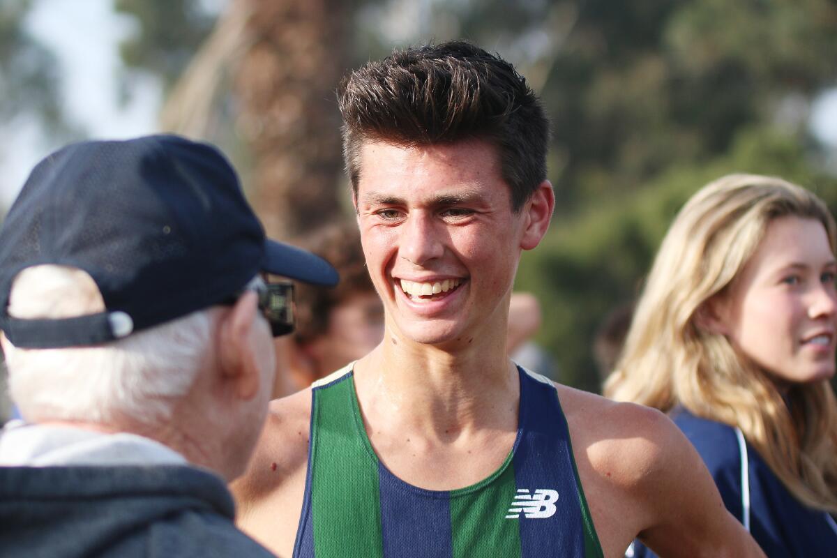 Maverick junior Jacob Niednagel was all smiles after taking the CIF D-3 individual title.
