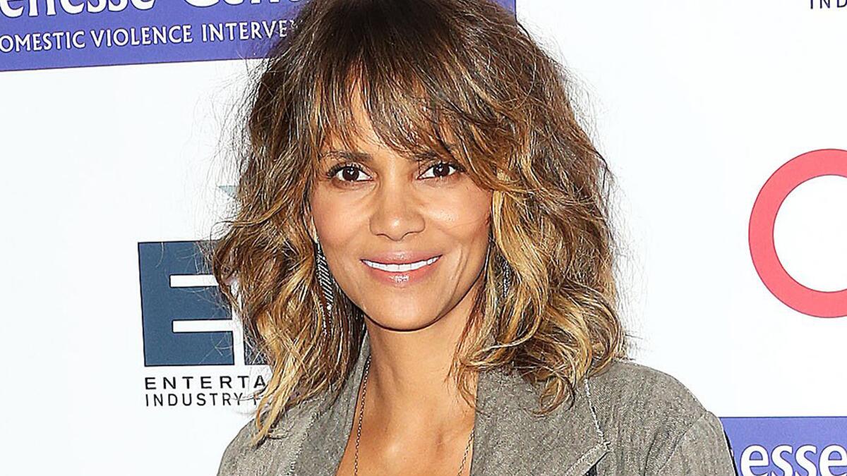 Halle Berry at the Entertainment Industry Foundation gala Thursday in Beverly Hills.