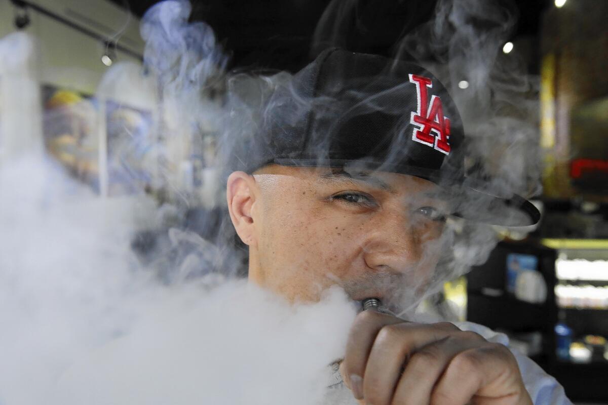 Patrick Sanchez, owner of Highland Park e-cigarette store Vapegoat, said that he supports rules protecting children but that restricting flavors would take away a major part of the product’s appeal.