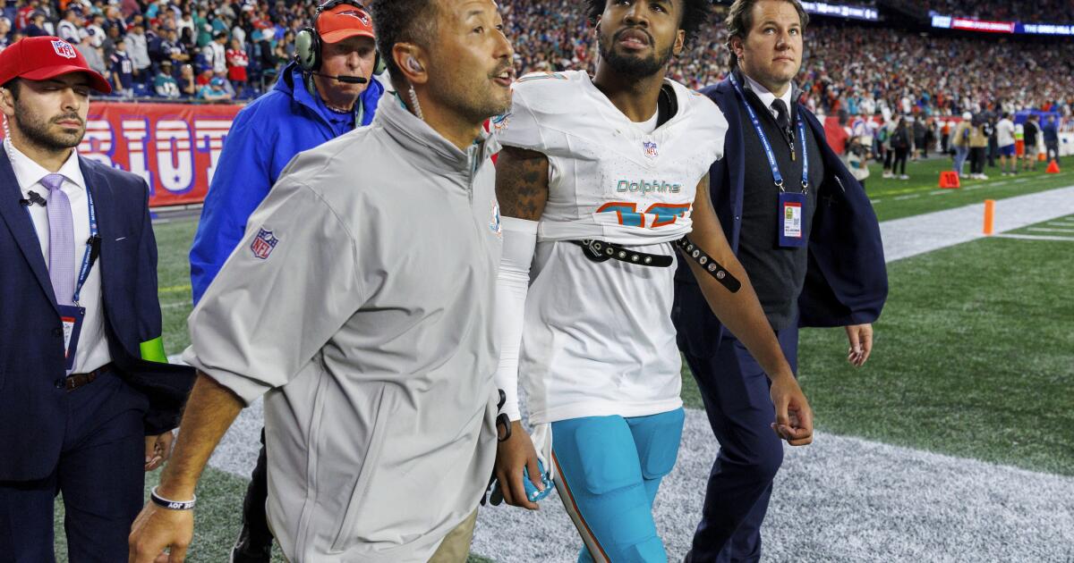 Miami's Jaylen Waddle clears concussion protocols, LB Jaelan Phillips ruled  out Sunday vs. Bills - The San Diego Union-Tribune