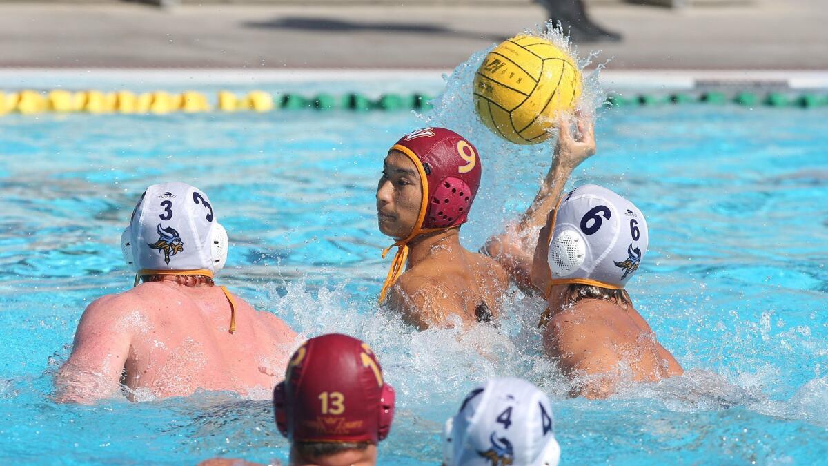 Ocean View High's Daniel Isogawa, shown playing against Marina on Sept. 13, 2018, was a first-team All-Golden West League selection for the second straight year.