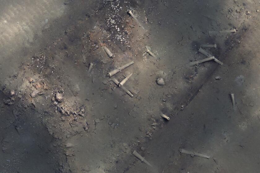 FILE - This undated image made from a mosaic of photos taken by an autonomous underwater vehicle, released by the Colombian Institute of Anthropology and History, shows the remains of the Spanish galleon San Jose, that went down off the Colombian Caribbean coast as it was trying to outrun a fleet of British warships on June 8, 1708. The Colombian government said Dec. 21, 2023 it will try to raise objects from the shipwreck, which is believed to contain a cargo worth billions of dollars. (Colombian Institute of Anthropology and History via AP, File)