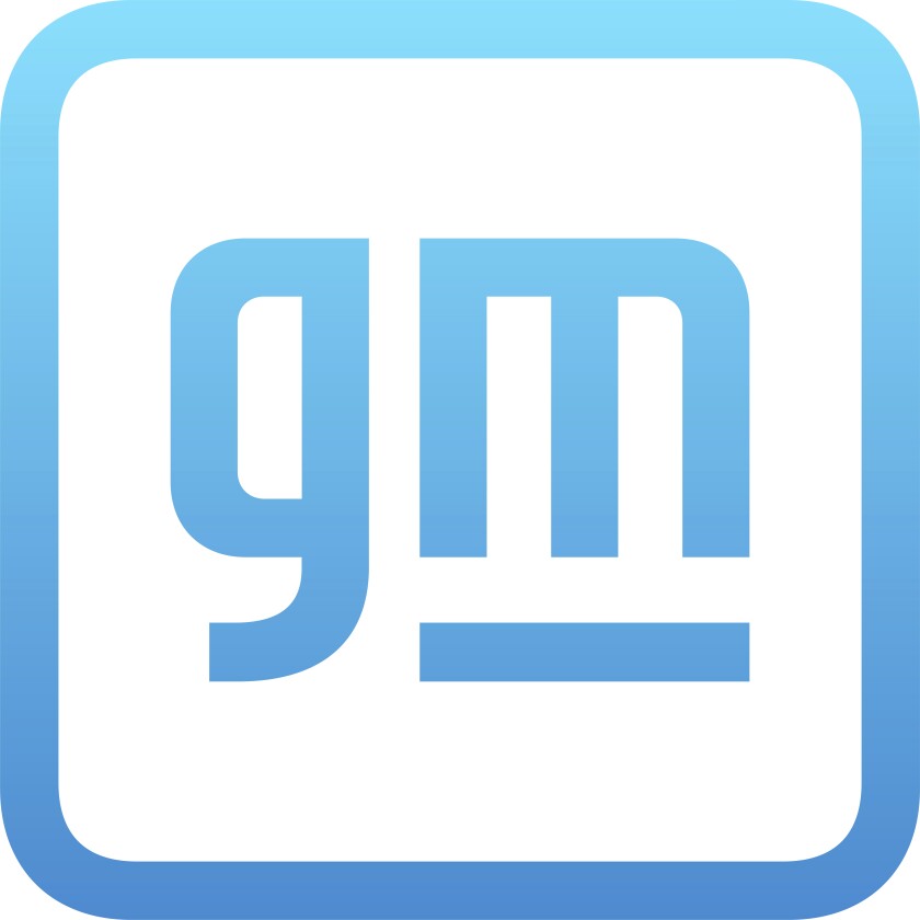 This image provided by General Motors shows the GM Logo. General Motors is finding new markets for its hydrogen fuel cell systems. The automaker announced Wednesday, Jan. 19, 2022, that it will work with another company to build mobile electricity generators, electric vehicle charging stations and power generators for military camps. (General Motors via AP)