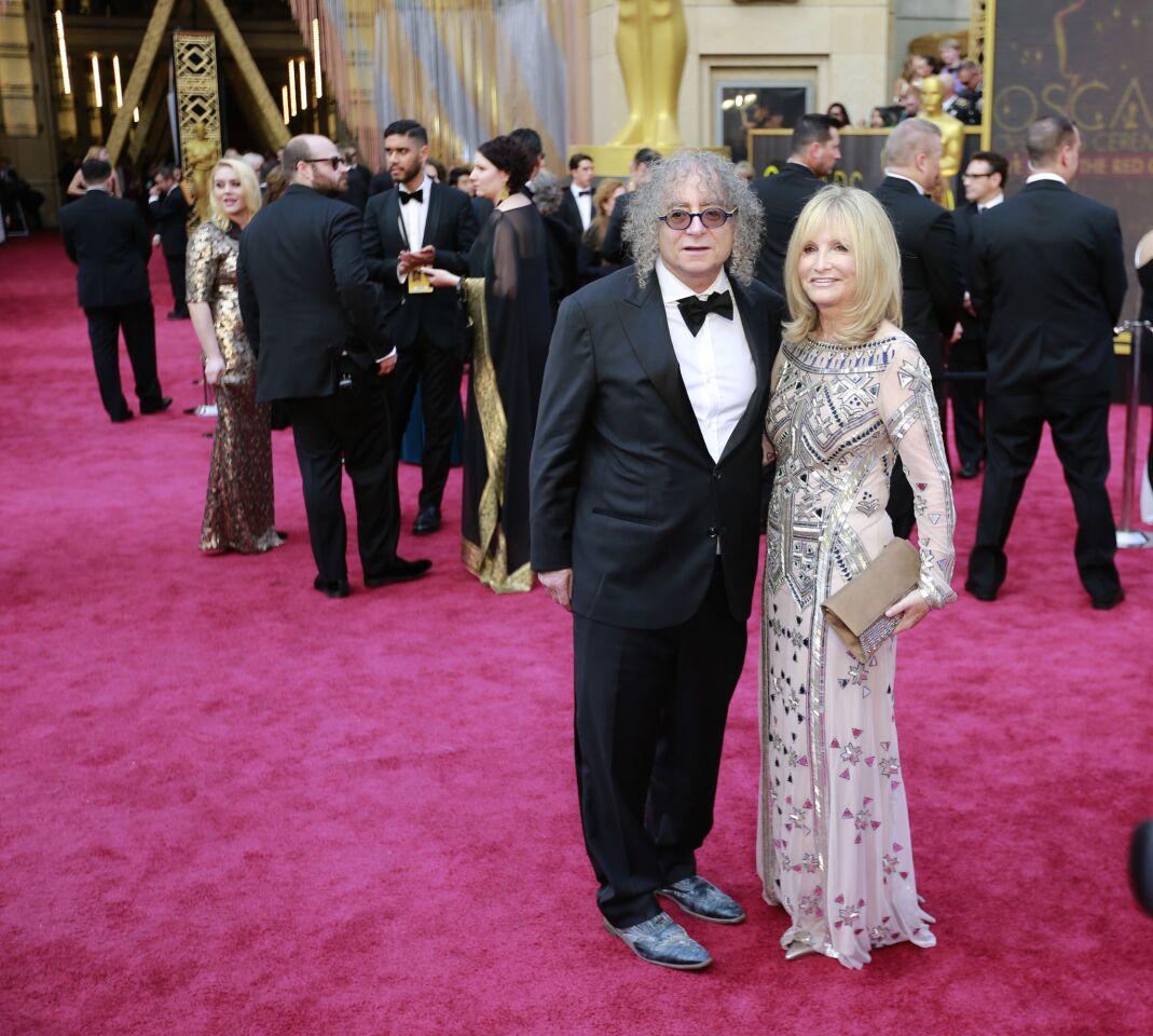 Nominated film editor Hank Corwin ("The Big Short") and wife Nancy arrive at the 88th Academy Awards.
