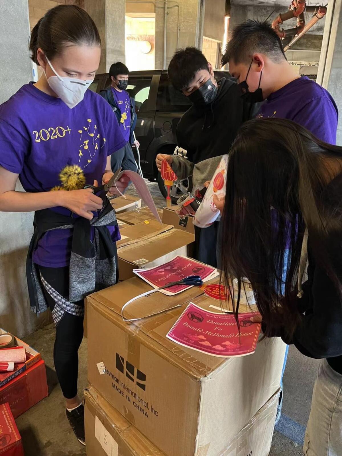 SJFSD team donated COVID protection supplies.