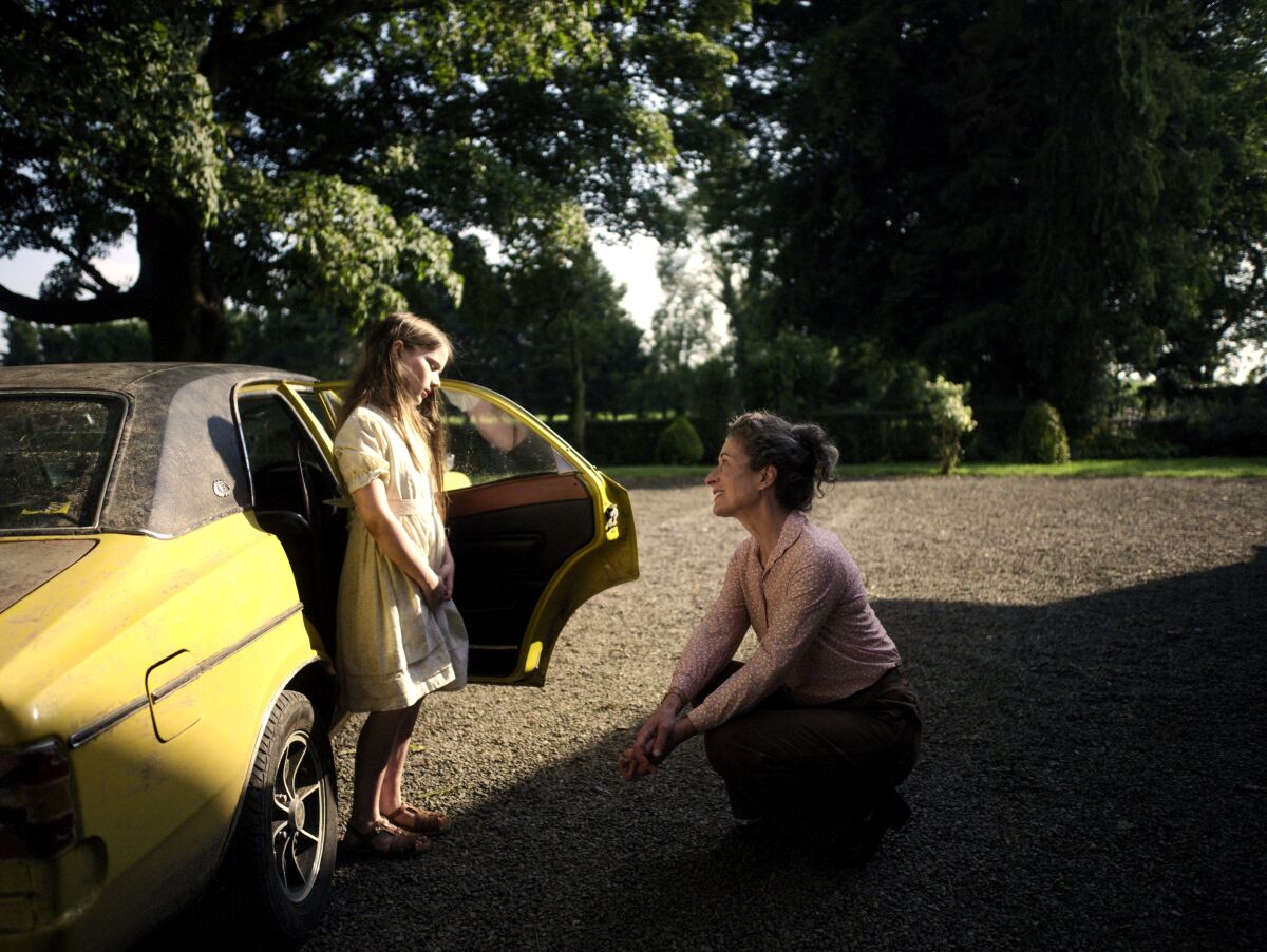 Catherine Clinch, left, and Carrie Crowley in a scene from "The quiet girl."