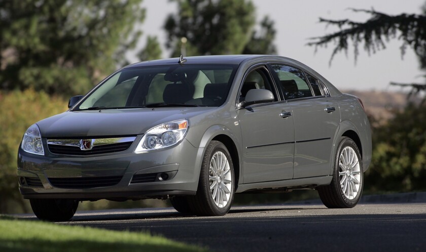 GM will recall about 60,000 Saturn Auras from the 2007 and 2008 model years to fix a shift cable defect.