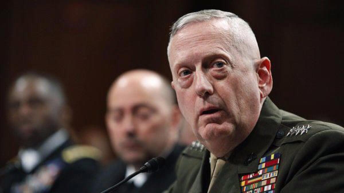Retired Gen. James N. Mattis, shown testifying to Congress in 2010, served four decades in the Marine Corps before he retired in 2013.