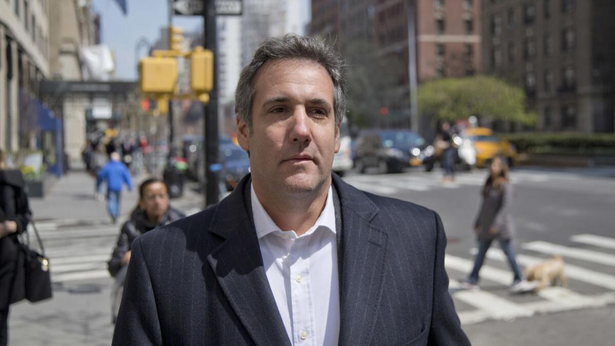 Michael Cohen, Donald Trump's longtime personal lawyer.