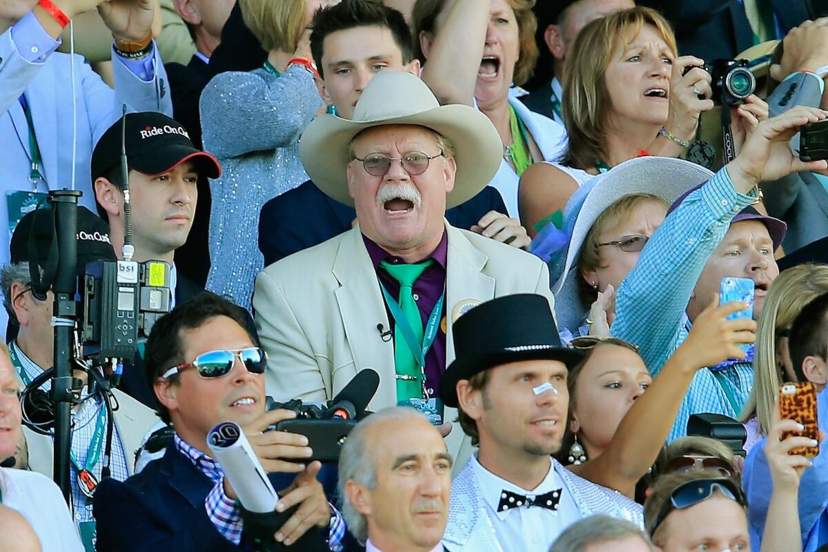 California Chrome Owner Steve Coburn reacts while watching the 146th running of the Belmont Stakes on June 7. California Chrome, a favorite to win and claim the Triple Crown, finished tied for fourth.