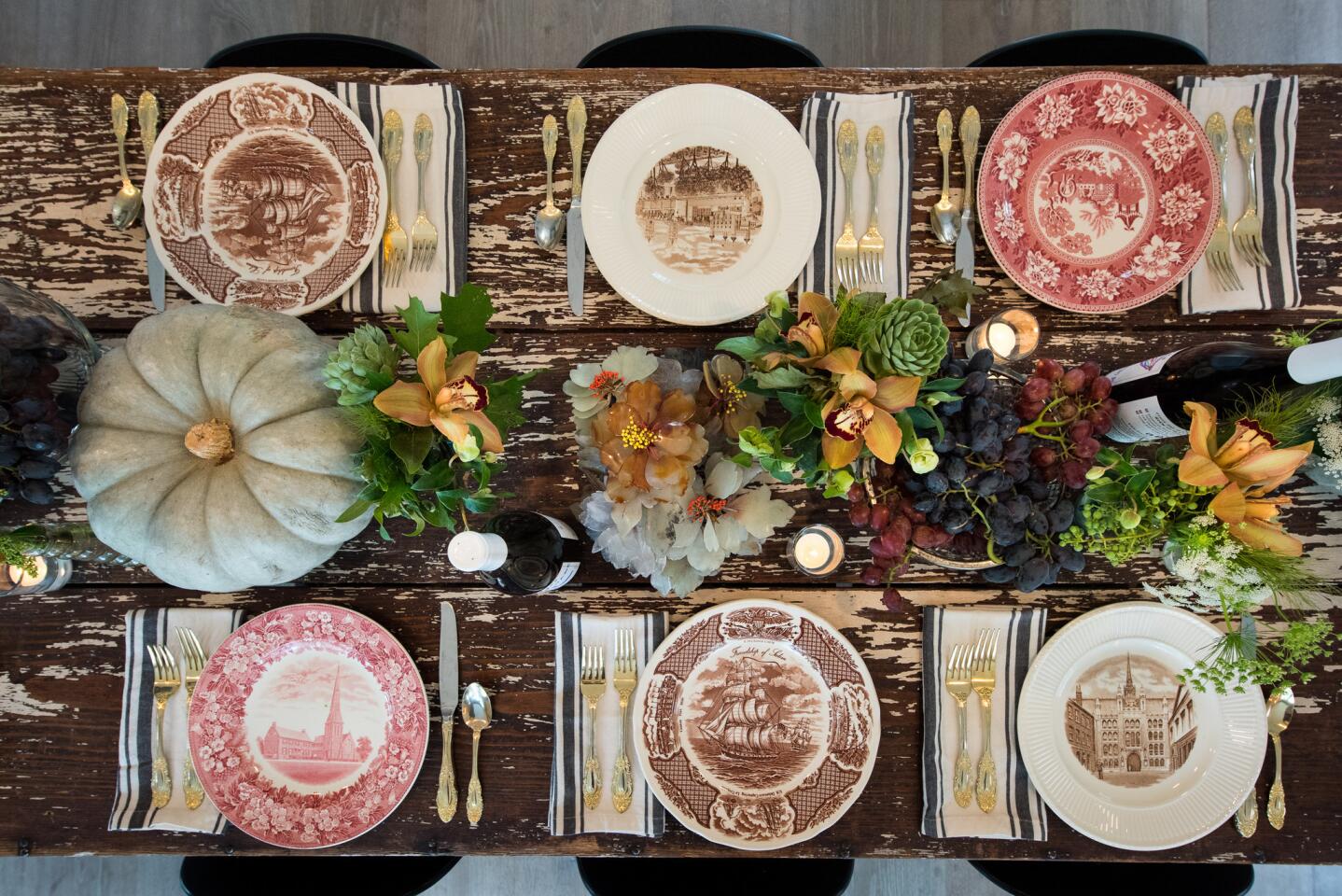 Table setting for Thanksgiving