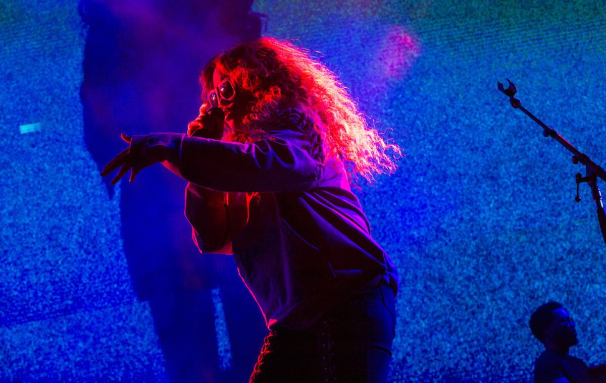 H.E.R. making her live debut at Staples Center on June 23, 2017.