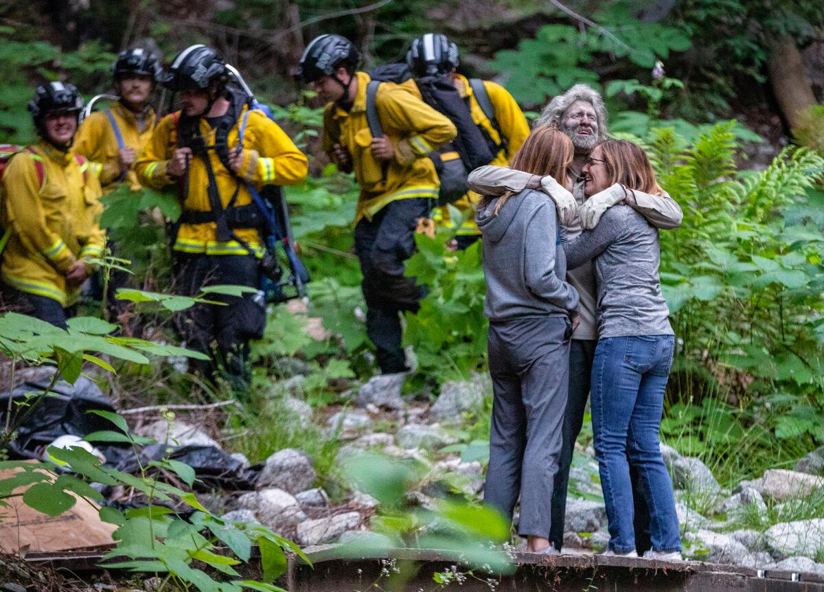 Lukas McClish, 34, reunites with loved ones after surviving 10 days in the wilderness without food or supplies.