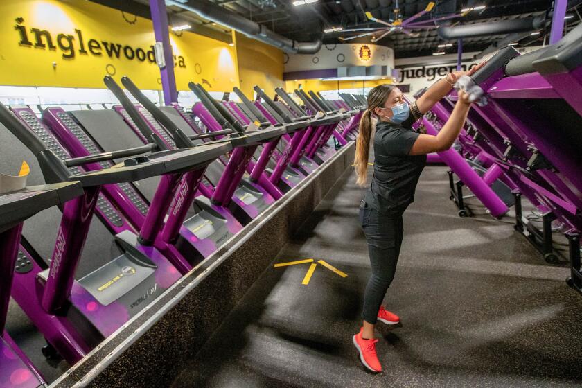 Los Angeles, California, USA. 15th Mar, 2021. A Planet Fitness