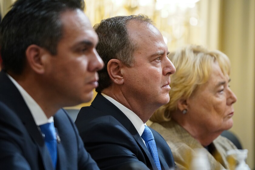 Rep. Pete Aguilar (D-Redlands) during a House Select Committee to Investigate the January 6th hearing.