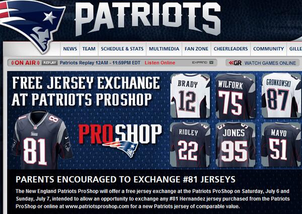 Patriots urge fans to exchange Aaron Hernandez jerseys for new ones - Los  Angeles Times