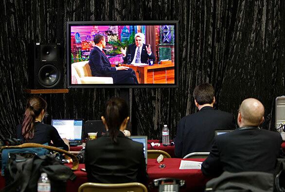 President Obama with Jay Leno on 'The Tonight Show'