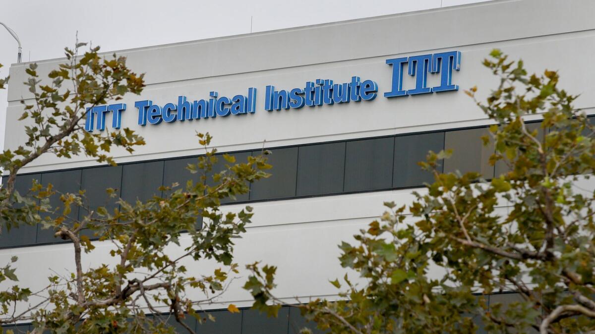 ITT Technical Institute shut down all of its campuses in 2016 shortly after the U.S. Department of Education banned it from enrolling new students who use federal financial aid.
