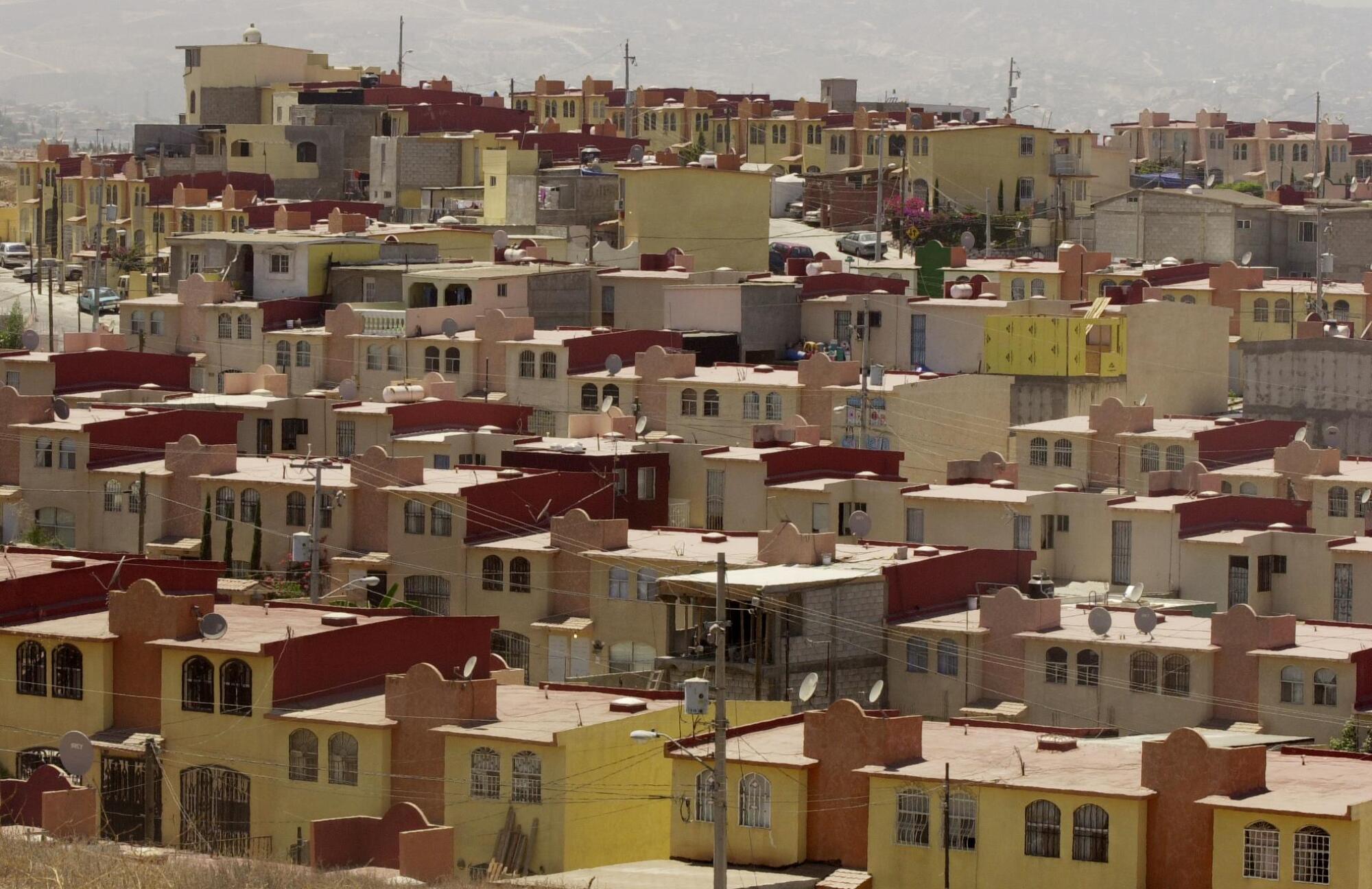 Homes in the Lomas Virreyes area of Tijuana.