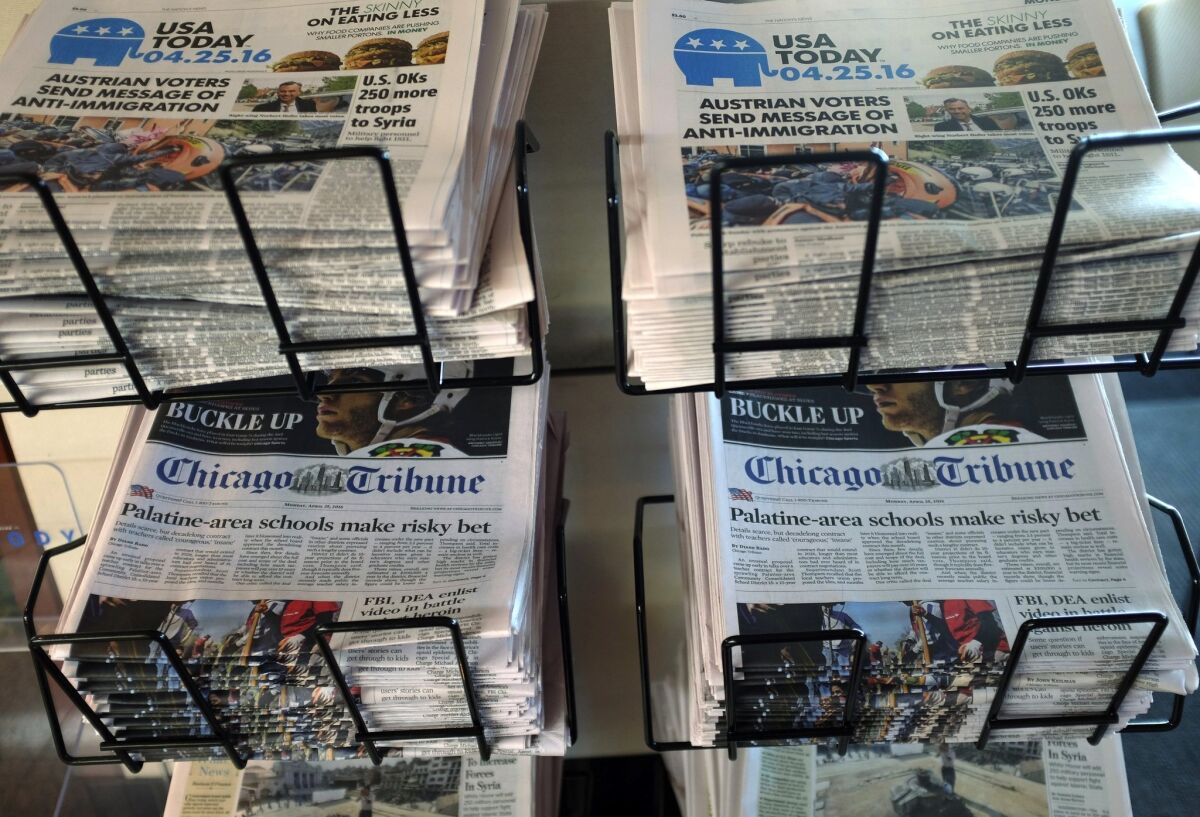 Newspapers for sale at O'Hare International Airport in Chicago. A study of people's physiological response to the news may explain why negative stories seem to dominate.