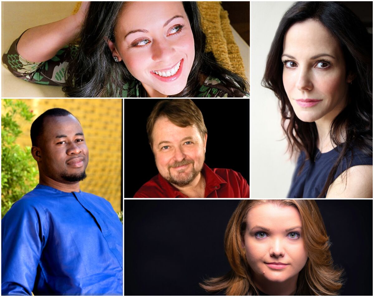 Contributors to "Anonymous Sex": Heidi Durrow, Mary-Louise Parker, Téa Obreht, Chigozie Obioma and Luis Alberto Urrea.