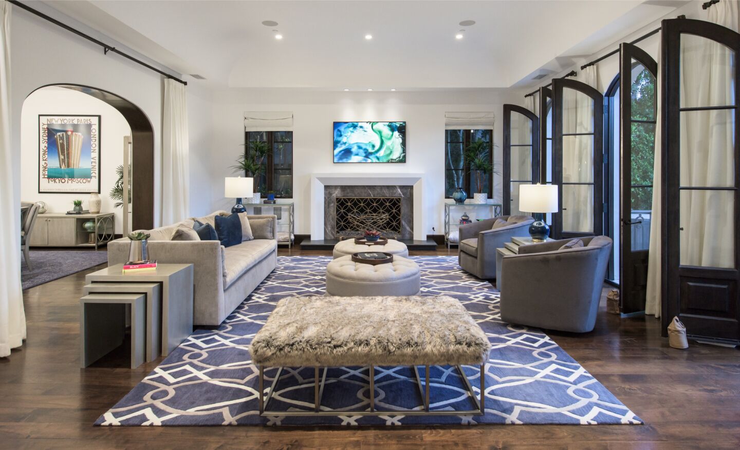 The living room.