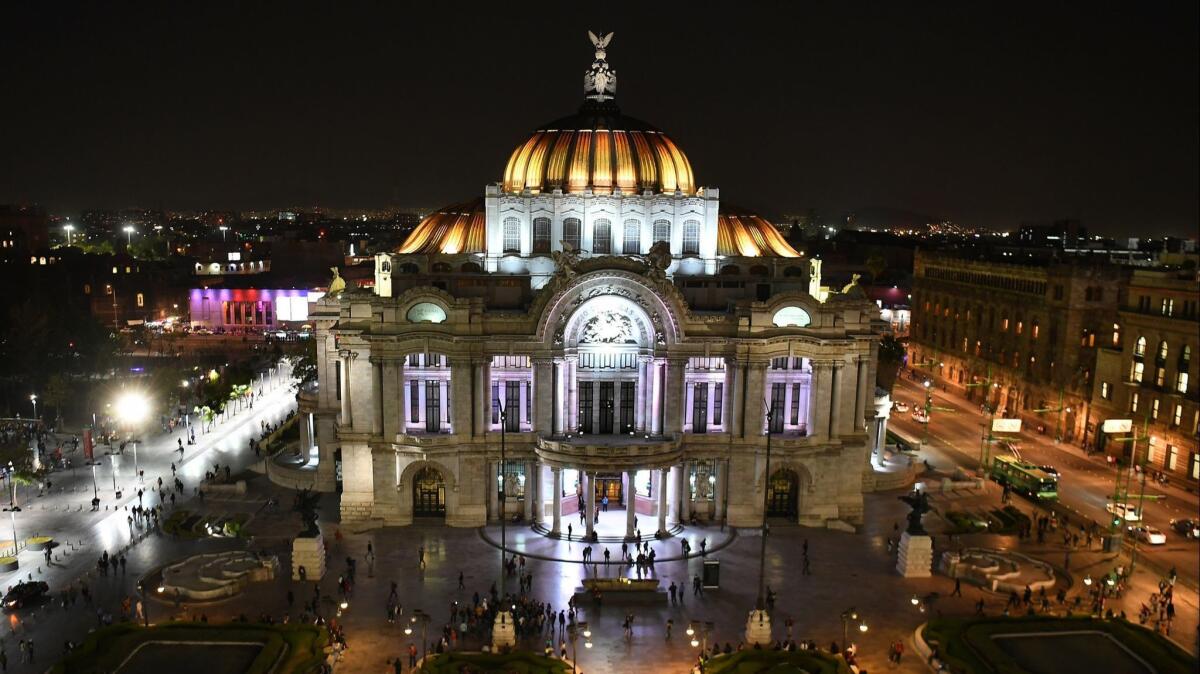 For less than $200, you can fly round trip to Mexico City, home of the Palacio de Bellas Artes, often called the cultural heart of the capital.