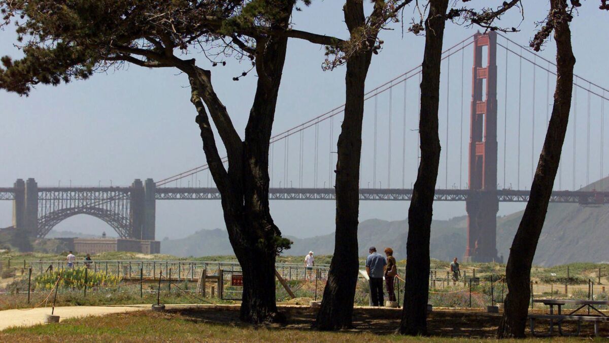 Crissy Field in San Francisco is the site of a rally Saturday by the conservative group Patriot Prayer.