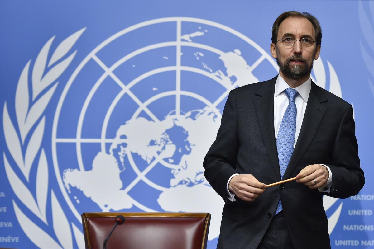 United Nations High Commissioner for Human Rights Zeid Raad Hussein called for a hybrid court to punish perpretrators who carried out mass atrocities against Tamil civilians during Sri Lanka's civil war.