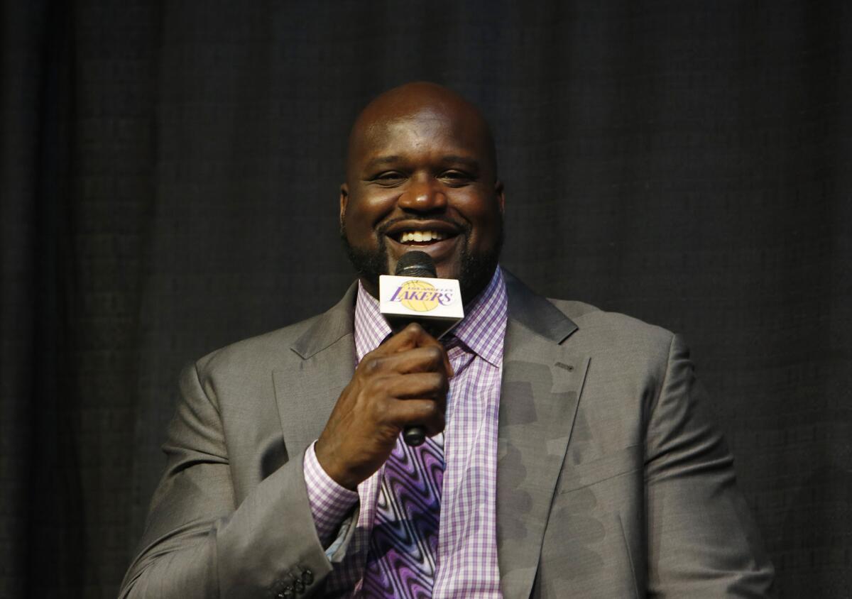 Former Lakers center Shaquille O'Neal will be honored with a statue outside Staples Center, the Lakers announced.