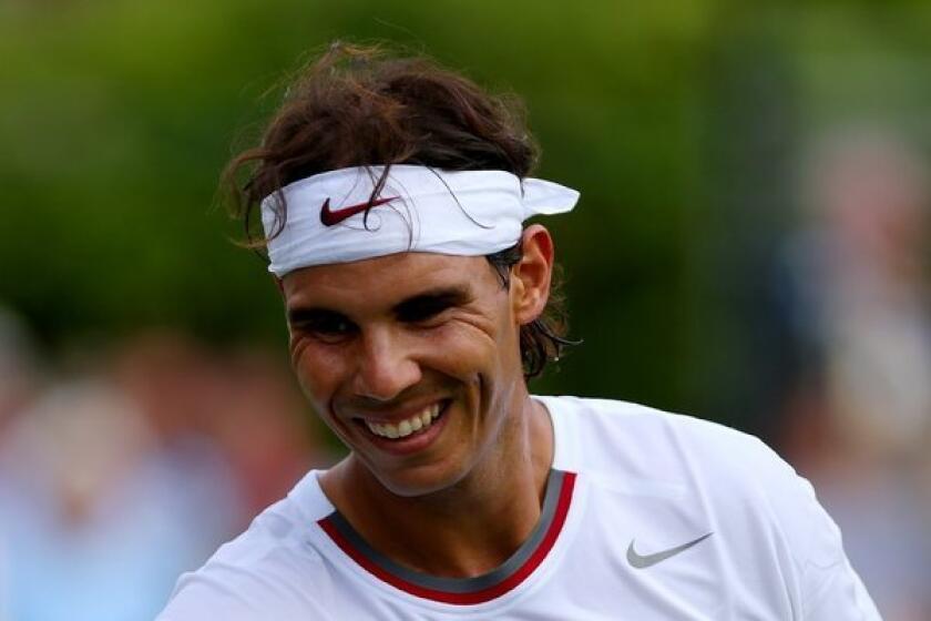 Rafael Nadal of Spain is seeded No. 5 at Wimbledon, which begins Monday.