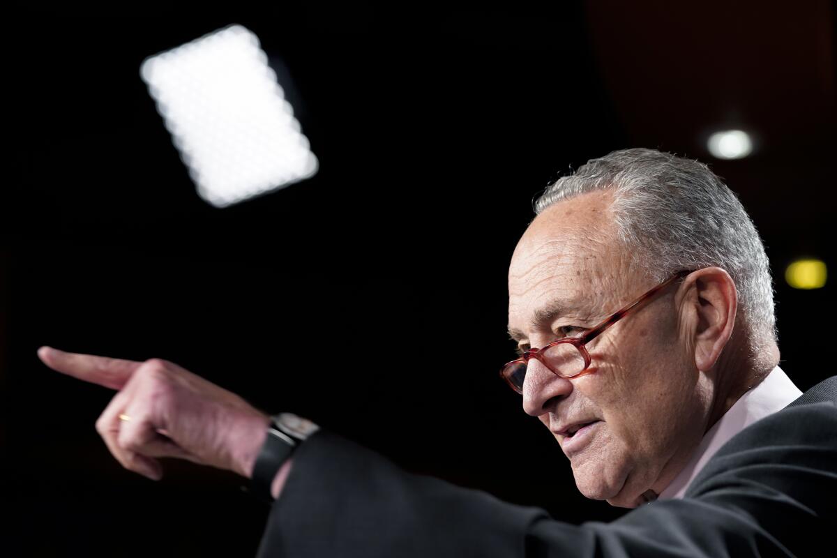 El líder de la mayoría en el Senado, el demócrata Chuck Schumer