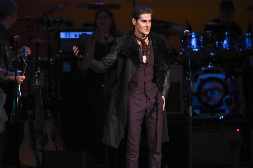 Perry Farrell performs at the Music of David Bowie tribute concert at Carnegie Hall in New York on March 31.