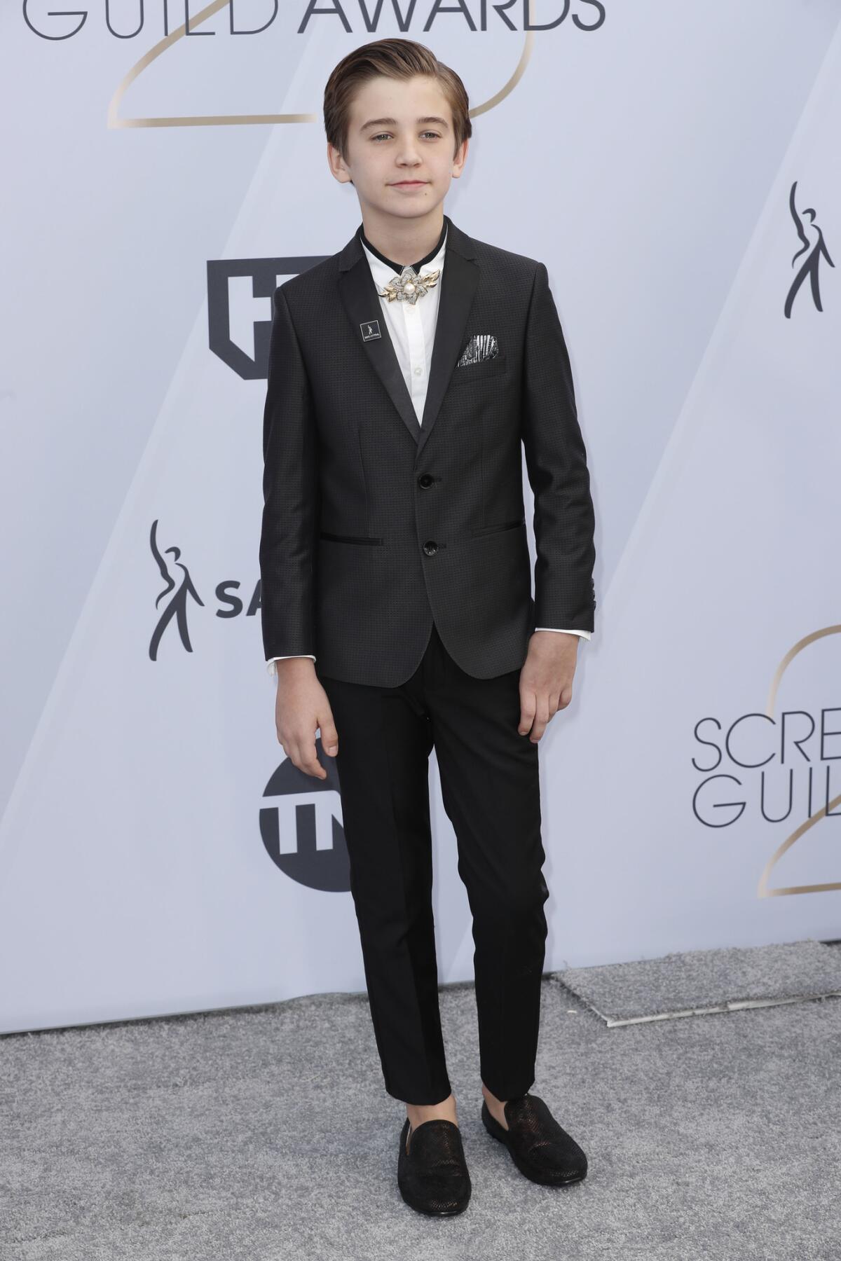 Parker Bates at the 25th Screen Actors Guild Awards on Sunday at the Los Angeles Shrine Auditorium.