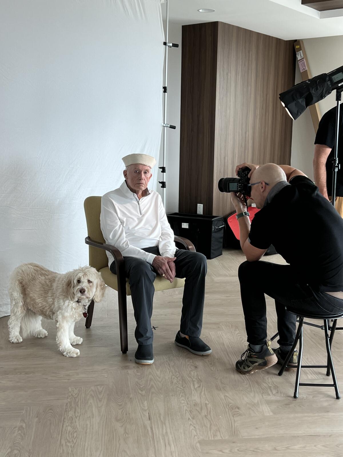 Belmont Village La Jolla resident Jerry Burrell, who served in the Navy for six years, is photographed by Thomas Sanders.