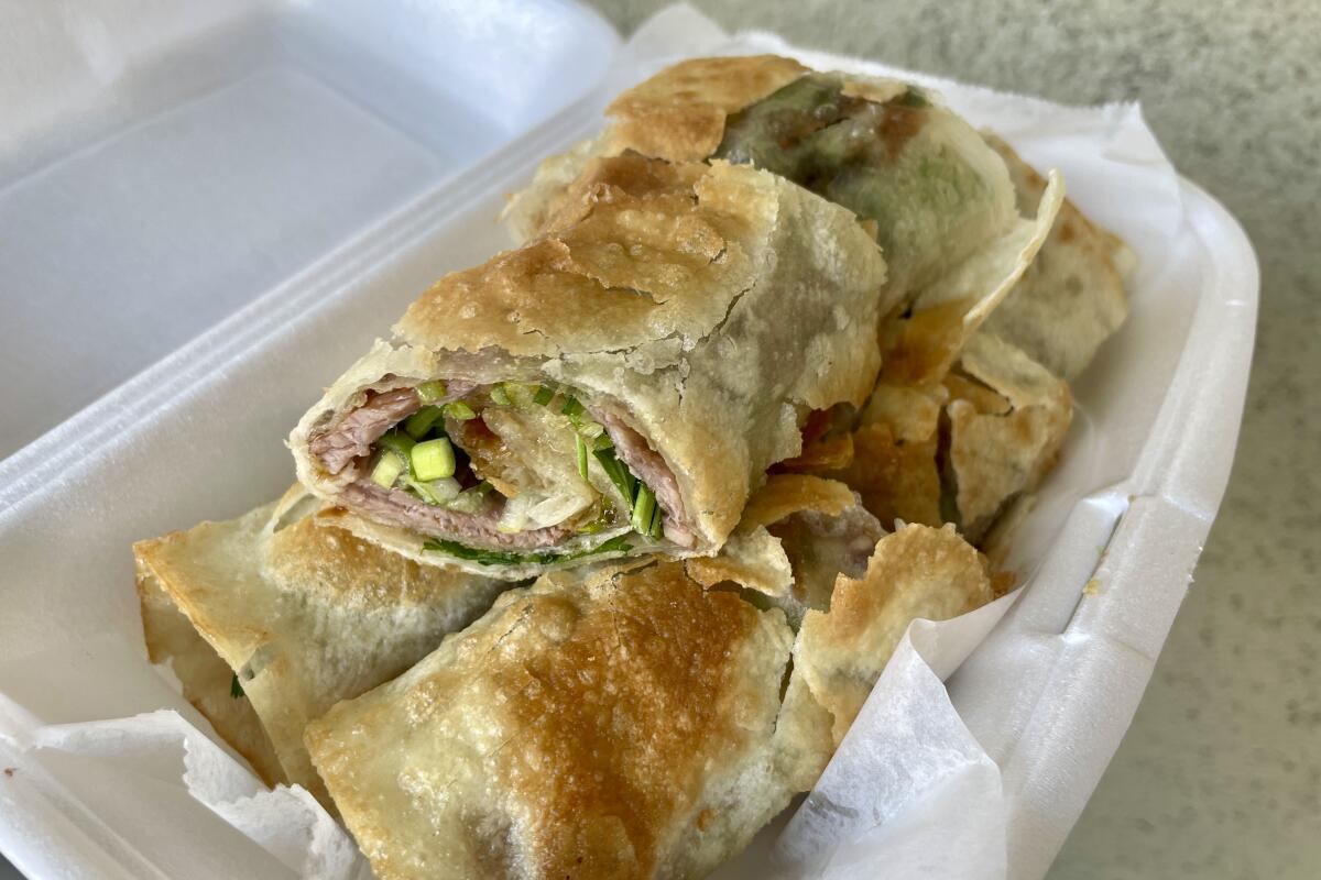 The beef roll from You Kitchen in Alhambra.