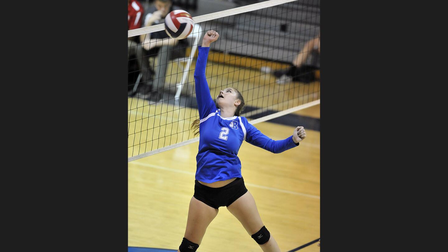 Photo Gallery: Rivals Burroughs vs. Burbank in Pacific League girls' volleyball