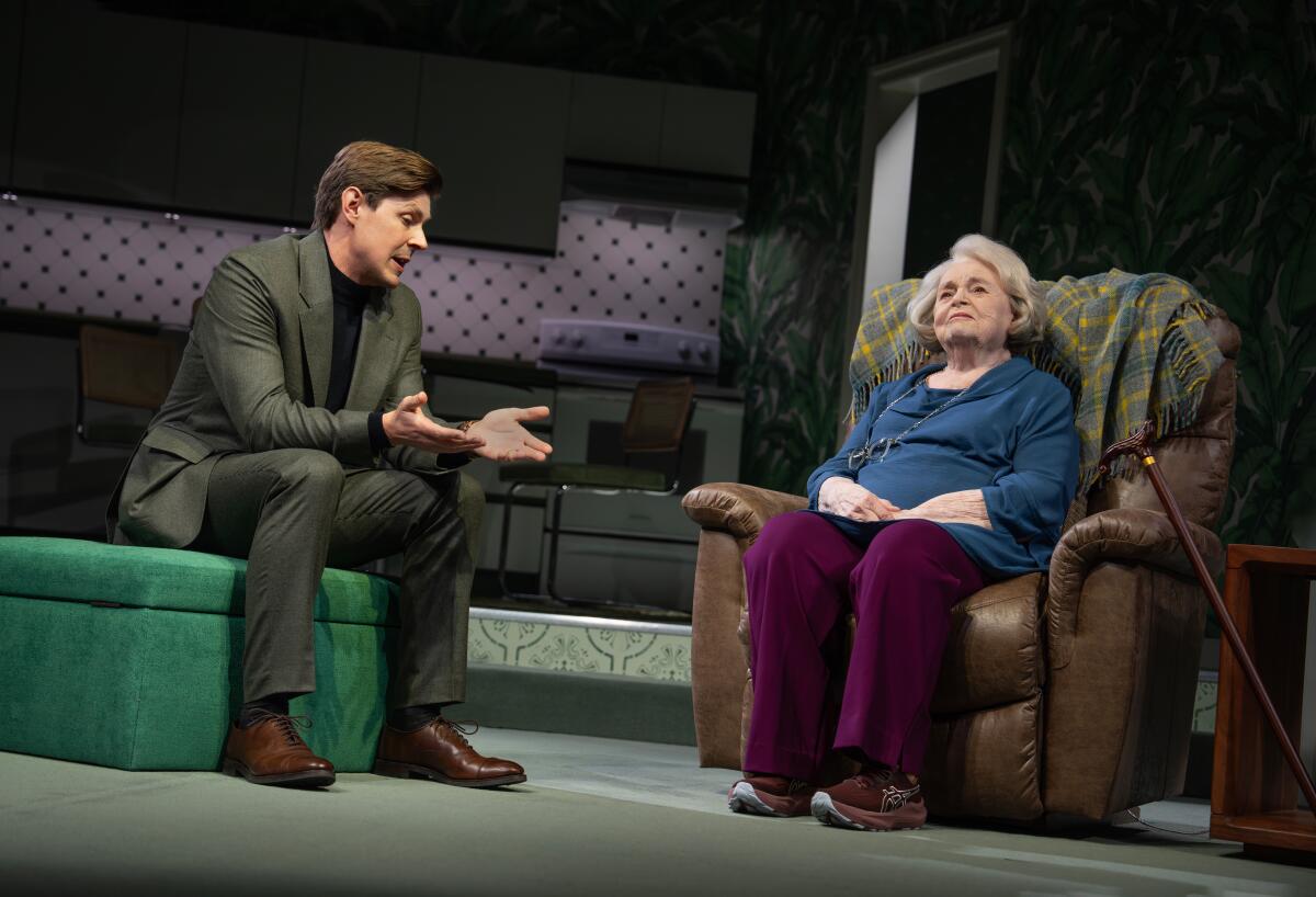 Christopher Lowell, left, and June Squibb in "Marjorie Prime."
