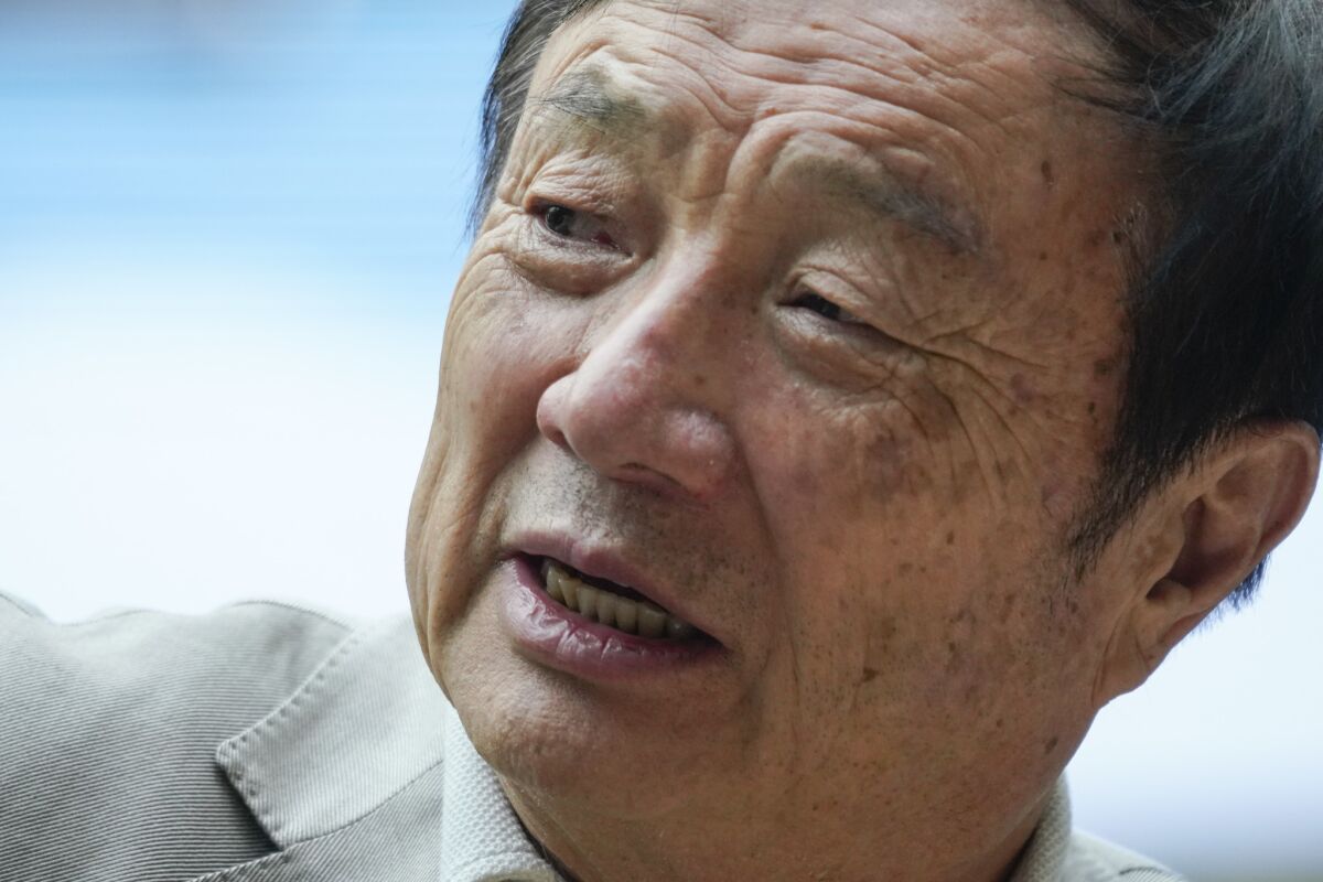 Ren Zhengfei, founder and president of Huawei, during an interview at Huawei's Shenzhen campus in March.