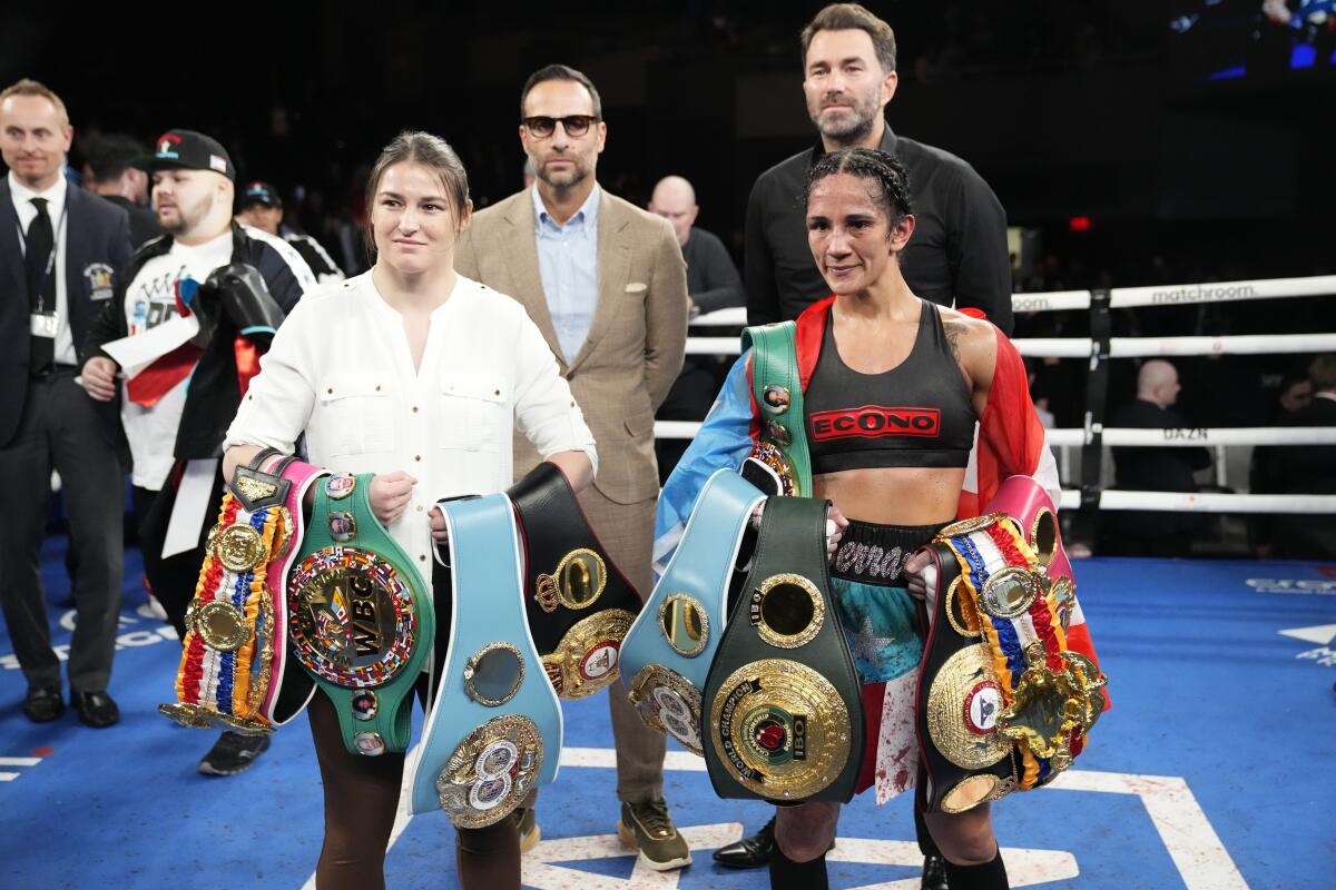 Serrano hurt, no May 20 women's boxing rematch vs. Taylor - The San Diego  Union-Tribune