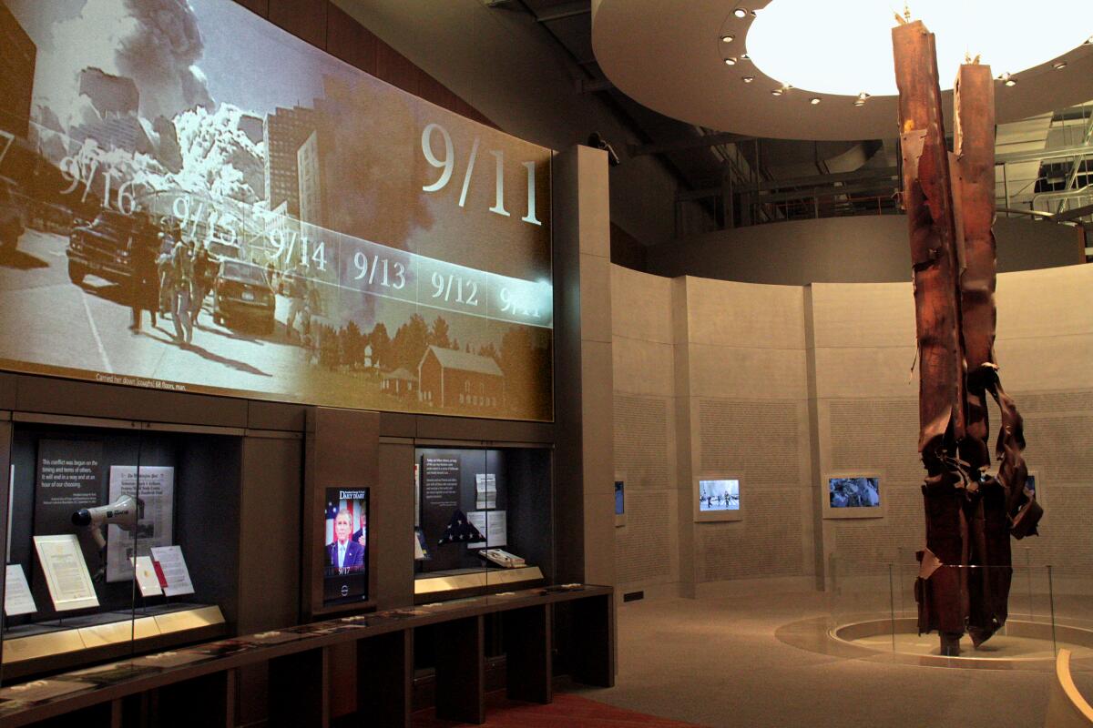 The "Responding to September 11" permanent exhibit at the George W. Bush Presidential Library and Museum, in Dallas.